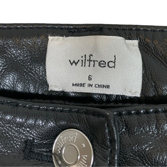 Aritzia Wilfred The Melina Faux Leather Pants Size 6 - Picture 9 of 10